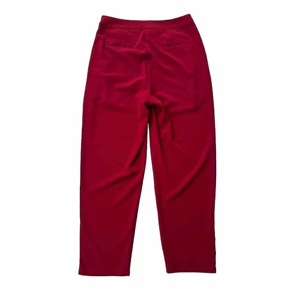 Very J By Nasty Gal Women's Burgundy Tapered Pleated Pants Size S - Picture 2 of 15